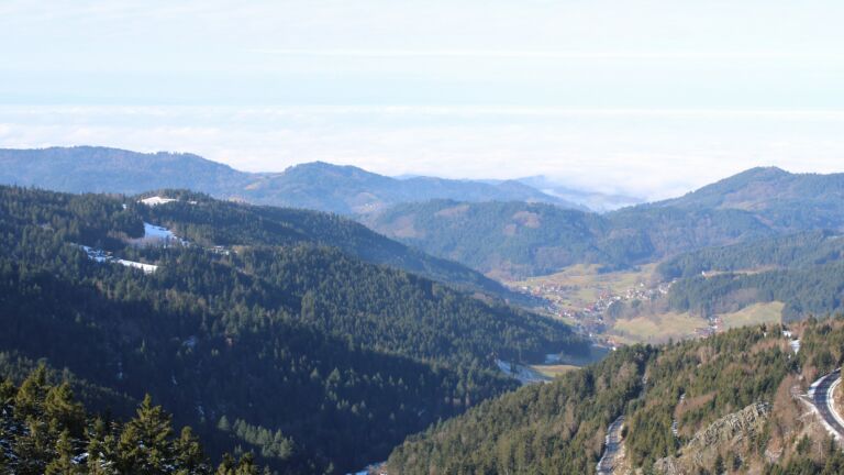 Dieses Bild zeigt eine Webcam-Aufnahme vom Achertal, aufgenommen am Samstag, den 31.01.2026 um 12:00 Uhr. Die Temperatur betrug 6.1°C.