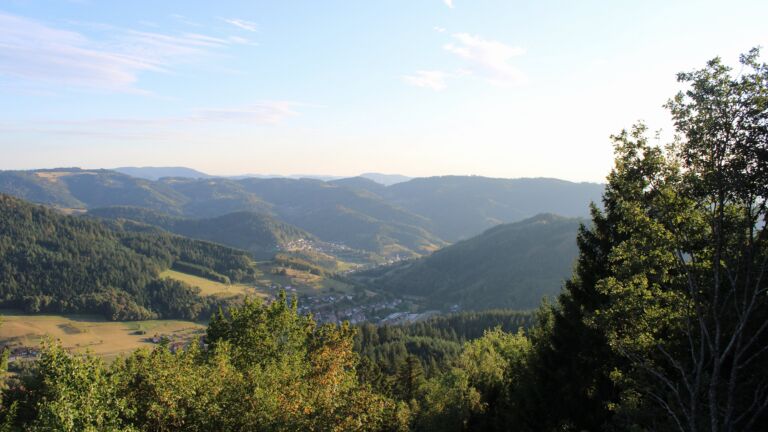 Dieses Bild zeigt eine Webcam-Aufnahme vom Achertal, aufgenommen am Mittwoch, den 19.08.2026 um 19:30 Uhr. Die Temperatur betrug 27.2°C.
