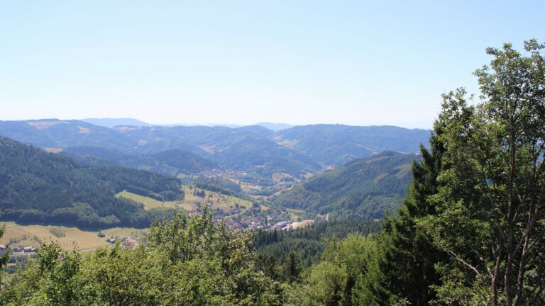 Dieses Bild zeigt eine Webcam-Aufnahme vom Achertal, aufgenommen am Samstag, den 08.08.2026 um 14:30 Uhr. Die Temperatur betrug 30.2°C.