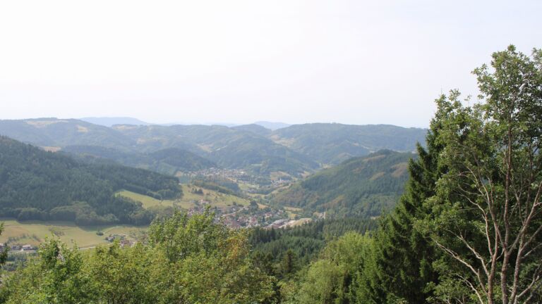 Dieses Bild zeigt eine Webcam-Aufnahme vom Achertal, aufgenommen am Donnerstag, den 27.08.2026 um 13:20 Uhr. Die Temperatur betrug 30.4°C.