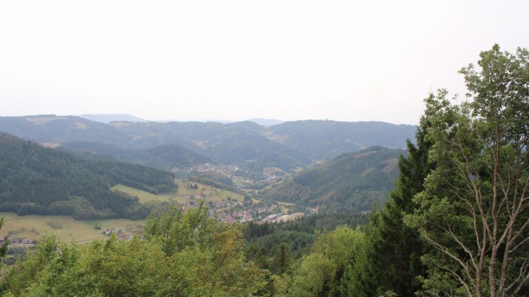 Dieses Bild zeigt eine Webcam-Aufnahme vom Achertal, aufgenommen am Donnerstag, den 27.08.2026 um 15:10 Uhr. Die Temperatur betrug 29.8°C.
