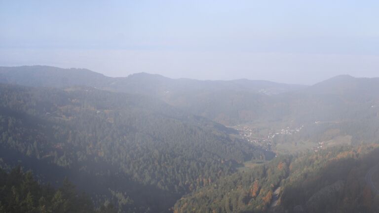 Dieses Bild zeigt eine Webcam-Aufnahme vom Achertal, aufgenommen am Donnerstag, den 16.10.2025 um 09:50 Uhr. Die Temperatur betrug 6.1°C.