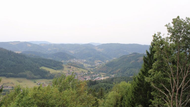 Dieses Bild zeigt eine Webcam-Aufnahme vom Achertal, aufgenommen am Donnerstag, den 27.08.2026 um 14:30 Uhr. Die Temperatur betrug 31.4°C.
