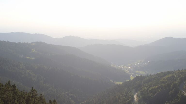 Dieses Bild zeigt eine Webcam-Aufnahme vom Achertal, aufgenommen am Montag, den 18.08.2025 um 19:20 Uhr. Die Temperatur betrug 20.4°C.