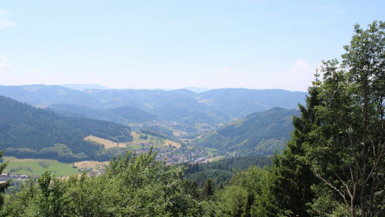 Dieses Bild zeigt eine Webcam-Aufnahme vom Achertal, aufgenommen am Montag, den 22.06.2026 um 14:10 Uhr. Die Temperatur betrug 33.5°C.