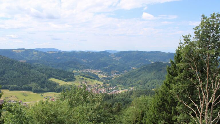 Dieses Bild zeigt eine Webcam-Aufnahme vom Achertal, aufgenommen am Freitag, den 17.07.2026 um 12:00 Uhr. Die Temperatur betrug 23.4°C.