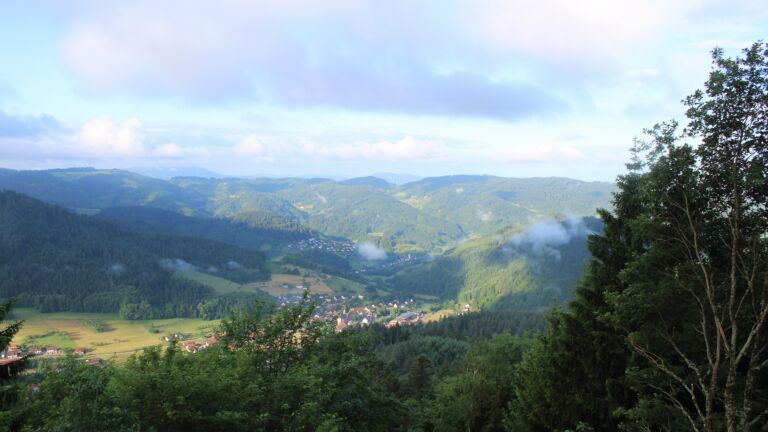 Dieses Bild zeigt eine Webcam-Aufnahme vom Achertal, aufgenommen am Montag, den 01.06.2026 um 07:30 Uhr. Die Temperatur betrug 12.3°C.