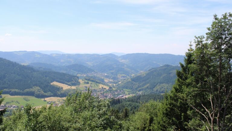 Dieses Bild zeigt eine Webcam-Aufnahme vom Achertal, aufgenommen am Dienstag, den 23.06.2026 um 13:30 Uhr. Die Temperatur betrug 31.2°C.