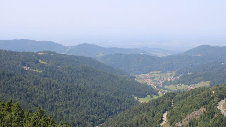 Dieses Bild zeigt eine Webcam-Aufnahme vom Achertal, aufgenommen am Mittwoch, den 13.08.2025 um 12:40 Uhr. Die Temperatur betrug 27.4°C.