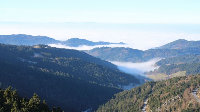 Dieses Bild zeigt eine Webcam-Aufnahme vom Achertal, aufgenommen am Sonntag, den 28.12.2025 um 12:20 Uhr. Die Temperatur betrug 2°C.