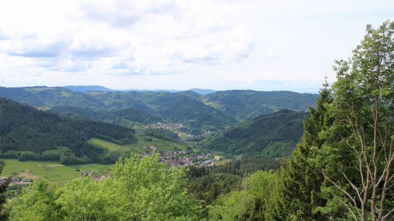 Dieses Bild zeigt eine Webcam-Aufnahme vom Achertal, aufgenommen am Sonntag, den 17.05.2026 um 12:10 Uhr. Die Temperatur betrug 12.9°C.