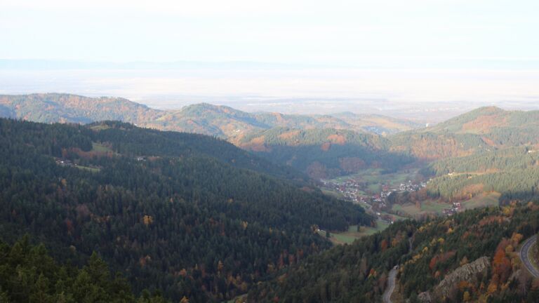 Dieses Bild zeigt eine Webcam-Aufnahme vom Achertal, aufgenommen am Freitag, den 31.10.2025 um 08:10 Uhr. Die Temperatur betrug 8.8°C.