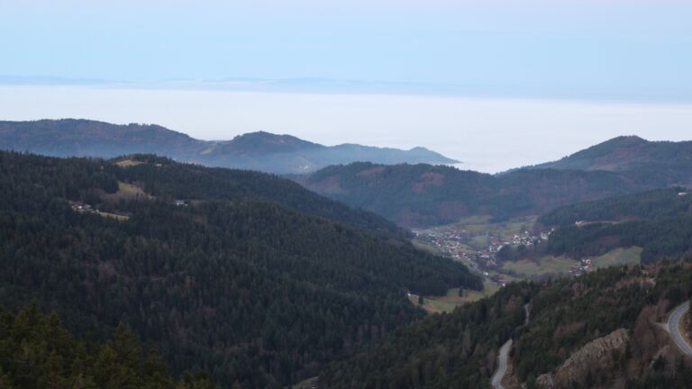 Dieses Bild zeigt eine Webcam-Aufnahme vom Achertal, aufgenommen am Sonntag, den 21.12.2025 um 08:10 Uhr. Die Temperatur betrug 6.5°C.