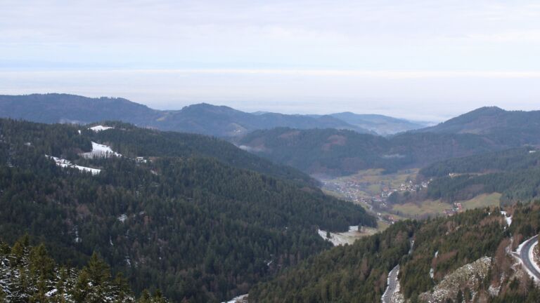 Dieses Bild zeigt eine Webcam-Aufnahme vom Achertal, aufgenommen am Samstag, den 31.01.2026 um 10:10 Uhr. Die Temperatur betrug 2.5°C.