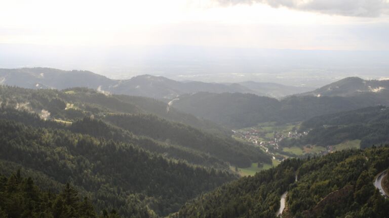 Dieses Bild zeigt eine Webcam-Aufnahme vom Achertal, aufgenommen am Freitag, den 29.08.2025 um 19:00 Uhr. Die Temperatur betrug 10°C.