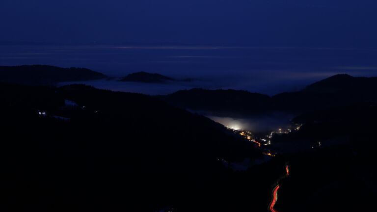 Dieses Bild zeigt eine Webcam-Aufnahme vom Achertal, aufgenommen am Dienstag, den 20.01.2026 um 07:10 Uhr. Die Temperatur betrug 7.2°C.