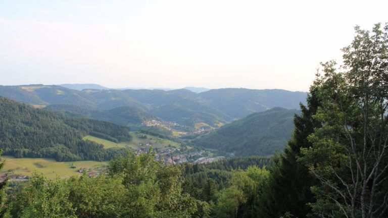Dieses Bild zeigt eine Webcam-Aufnahme vom Achertal, aufgenommen am Samstag, den 25.07.2026 um 19:30 Uhr. Die Temperatur betrug 28.5°C.