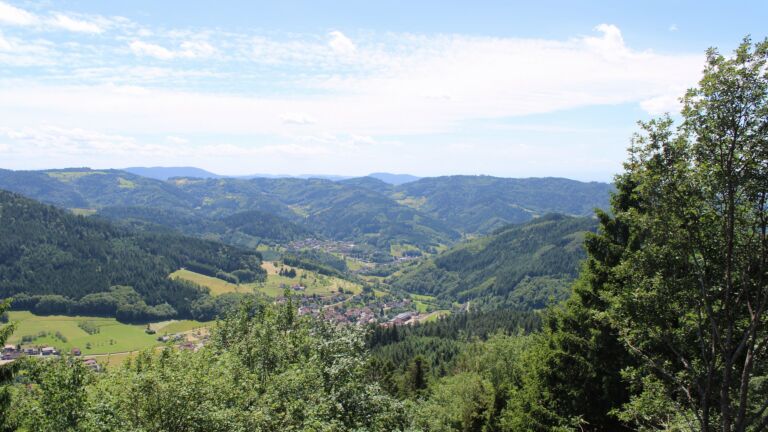 Dieses Bild zeigt eine Webcam-Aufnahme vom Achertal, aufgenommen am Samstag, den 13.06.2026 um 14:20 Uhr. Die Temperatur betrug 23.9°C.