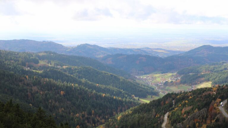 Dieses Bild zeigt eine Webcam-Aufnahme vom Achertal, aufgenommen am Montag, den 03.11.2025 um 14:00 Uhr. Die Temperatur betrug 5.3°C.
