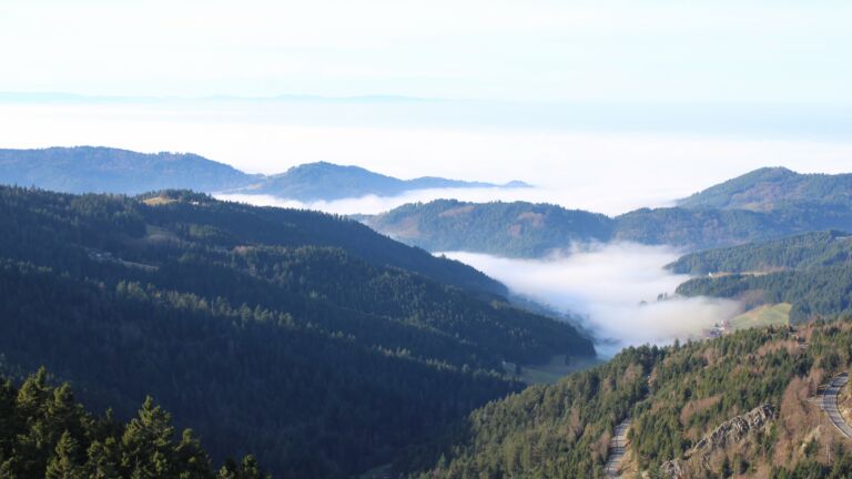 Dieses Bild zeigt eine Webcam-Aufnahme vom Achertal, aufgenommen am Sonntag, den 21.12.2025 um 12:50 Uhr. Die Temperatur betrug 7.6°C.