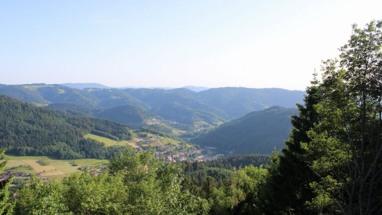 Dieses Bild zeigt eine Webcam-Aufnahme vom Achertal, aufgenommen am Freitag, den 29.05.2026 um 19:10 Uhr. Die Temperatur betrug 29.6°C.