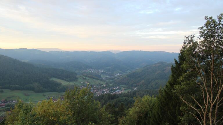 Dieses Bild zeigt eine Webcam-Aufnahme vom Achertal, aufgenommen am Freitag, den 16.10.2026 um 08:10 Uhr. Die Temperatur betrug 13.1°C.