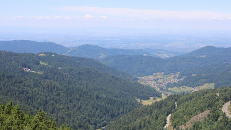 Dieses Bild zeigt eine Webcam-Aufnahme vom Achertal, aufgenommen am Freitag, den 18.07.2025 um 12:50 Uhr. Die Temperatur betrug 19°C.