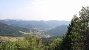 Dieses Bild zeigt eine Webcam-Aufnahme vom Achertal, aufgenommen am Montag, den 03.08.2026 um 18:20 Uhr. Die Temperatur betrug 31.6°C.