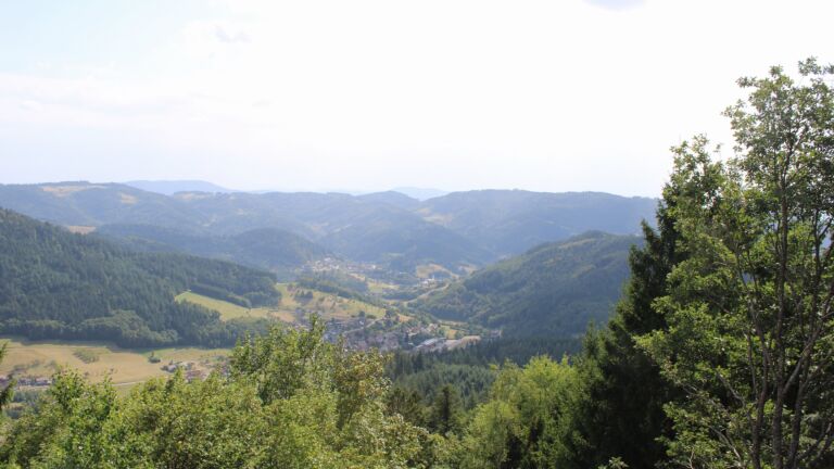 Dieses Bild zeigt eine Webcam-Aufnahme vom Achertal, aufgenommen am Montag, den 10.08.2026 um 16:30 Uhr. Die Temperatur betrug 32.3°C.