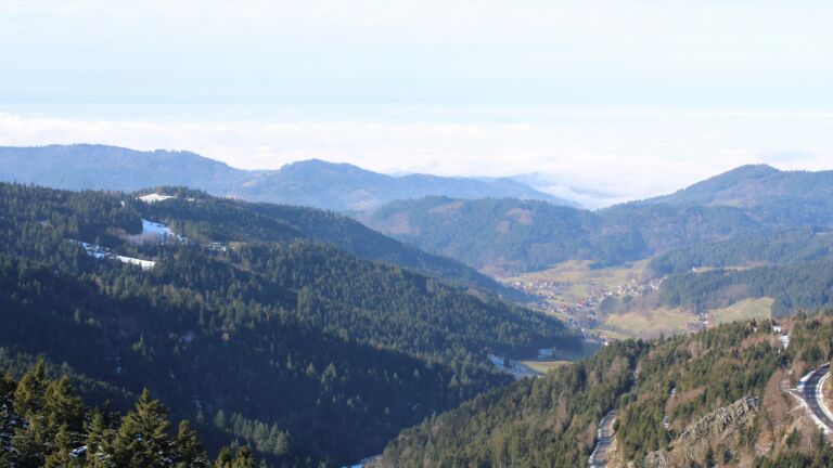 Dieses Bild zeigt eine Webcam-Aufnahme vom Achertal, aufgenommen am Samstag, den 31.01.2026 um 12:20 Uhr. Die Temperatur betrug 6.8°C.