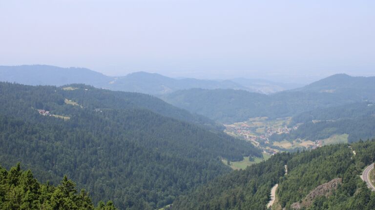 Dieses Bild zeigt eine Webcam-Aufnahme vom Achertal, aufgenommen am Freitag, den 13.06.2025 um 12:50 Uhr. Die Temperatur betrug 29.1°C.