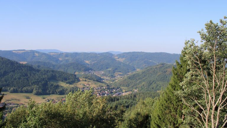 Dieses Bild zeigt eine Webcam-Aufnahme vom Achertal, aufgenommen am Dienstag, den 11.08.2026 um 09:10 Uhr. Die Temperatur betrug 23.5°C.