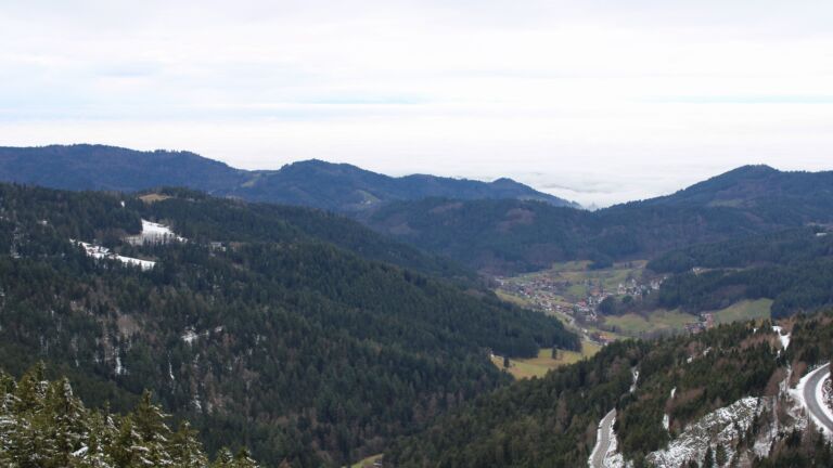 Dieses Bild zeigt eine Webcam-Aufnahme vom Achertal, aufgenommen am Donnerstag, den 19.02.2026 um 11:00 Uhr. Die Temperatur betrug 2.8°C.