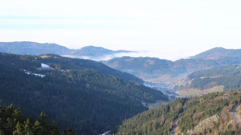 Dieses Bild zeigt eine Webcam-Aufnahme vom Achertal, aufgenommen am Donnerstag, den 22.01.2026 um 10:50 Uhr. Die Temperatur betrug 6.5°C.