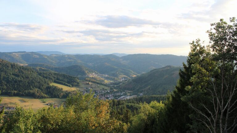 Dieses Bild zeigt eine Webcam-Aufnahme vom Achertal, aufgenommen am Donnerstag, den 20.08.2026 um 19:40 Uhr. Die Temperatur betrug 19.6°C.