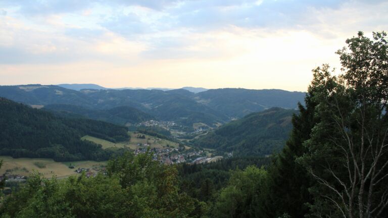 Dieses Bild zeigt eine Webcam-Aufnahme vom Achertal, aufgenommen am Samstag, den 15.08.2026 um 20:00 Uhr. Die Temperatur betrug 29.5°C.