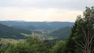 Dieses Bild zeigt eine Webcam-Aufnahme vom Achertal, aufgenommen am Montag, den 03.08.2026 um 17:30 Uhr. Die Temperatur betrug 31.7°C.