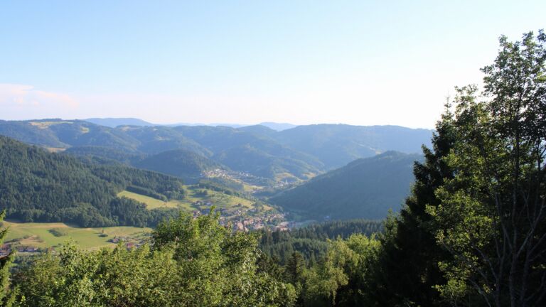 Dieses Bild zeigt eine Webcam-Aufnahme vom Achertal, aufgenommen am Samstag, den 11.07.2026 um 19:20 Uhr. Die Temperatur betrug 30.8°C.