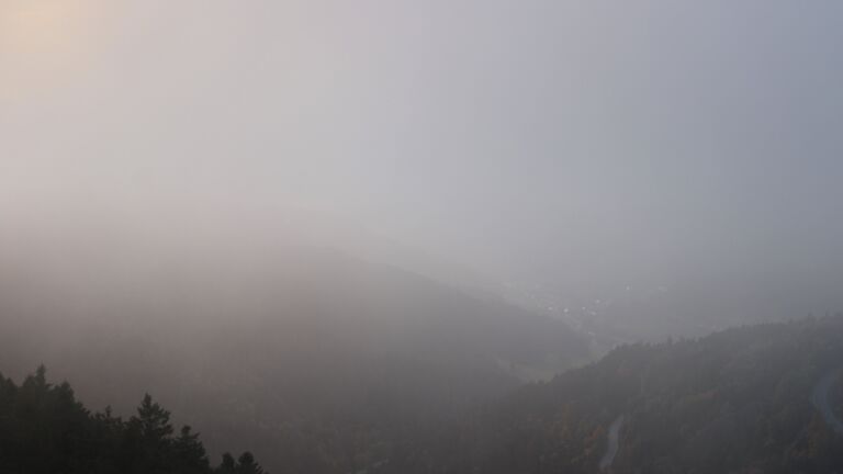Dieses Bild zeigt eine Webcam-Aufnahme vom Achertal, aufgenommen am Freitag, den 10.10.2025 um 18:40 Uhr. Die Temperatur betrug 8°C.