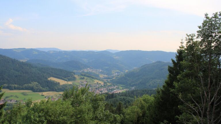 Dieses Bild zeigt eine Webcam-Aufnahme vom Achertal, aufgenommen am Freitag, den 26.06.2026 um 19:00 Uhr. Die Temperatur betrug 35°C.