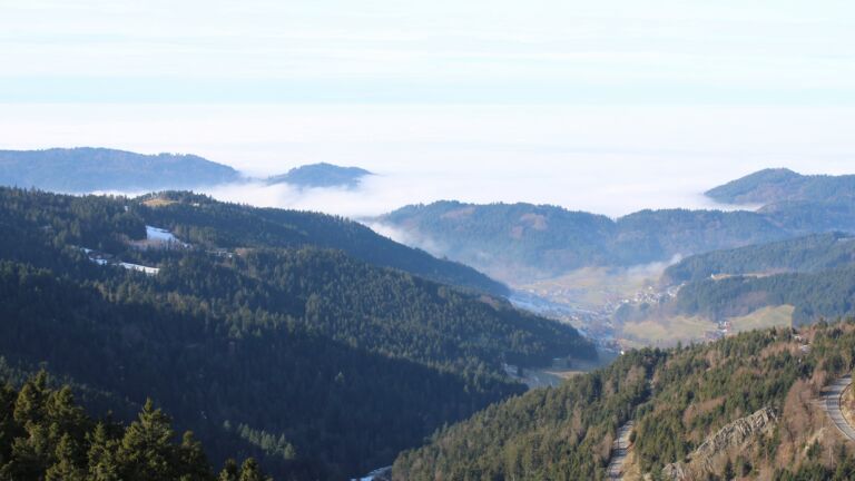 Dieses Bild zeigt eine Webcam-Aufnahme vom Achertal, aufgenommen am Donnerstag, den 22.01.2026 um 12:20 Uhr. Die Temperatur betrug 6.9°C.