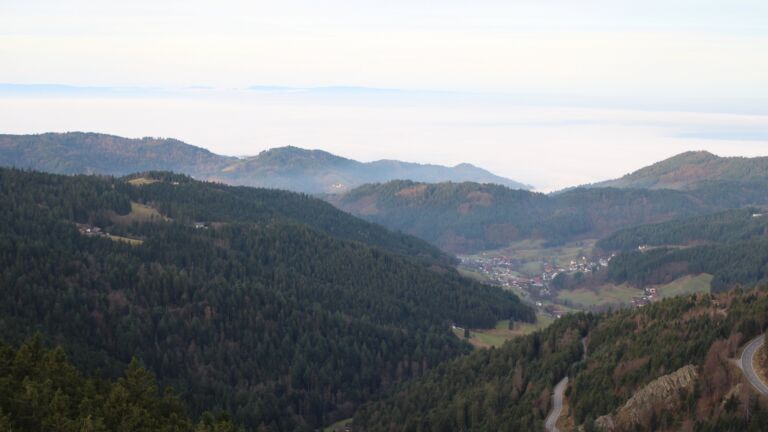 Dieses Bild zeigt eine Webcam-Aufnahme vom Achertal, aufgenommen am Sonntag, den 21.12.2025 um 09:00 Uhr. Die Temperatur betrug 6.5°C.