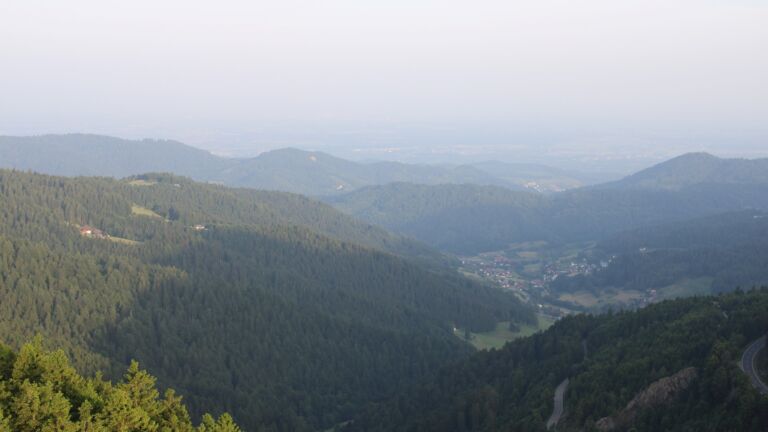 Dieses Bild zeigt eine Webcam-Aufnahme vom Achertal, aufgenommen am Samstag, den 14.06.2025 um 06:30 Uhr. Die Temperatur betrug 23.8°C.