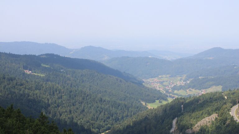 Dieses Bild zeigt eine Webcam-Aufnahme vom Achertal, aufgenommen am Freitag, den 15.08.2025 um 12:00 Uhr. Die Temperatur betrug 26.2°C.