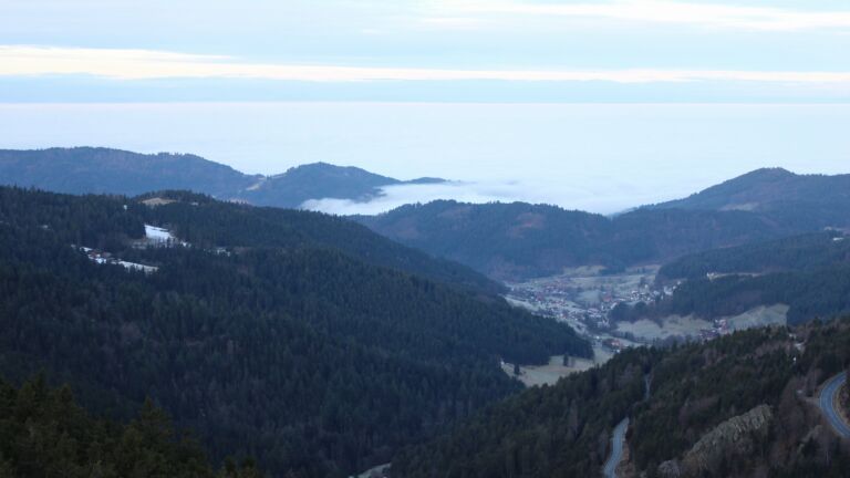 Dieses Bild zeigt eine Webcam-Aufnahme vom Achertal, aufgenommen am Donnerstag, den 05.02.2026 um 08:20 Uhr. Die Temperatur betrug 2.9°C.