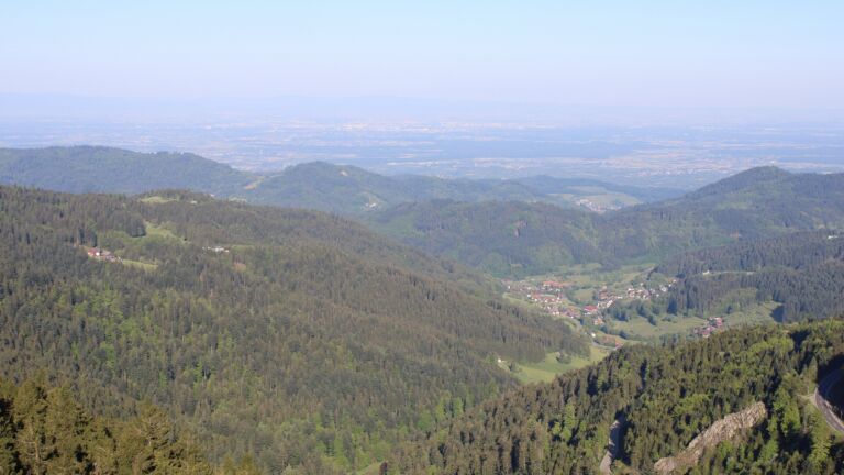 Dieses Bild zeigt eine Webcam-Aufnahme vom Achertal, aufgenommen am Samstag, den 10.05.2025 um 08:20 Uhr. Die Temperatur betrug 7°C.