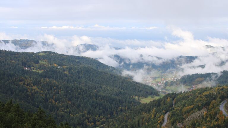 Dieses Bild zeigt eine Webcam-Aufnahme vom Achertal, aufgenommen am Donnerstag, den 09.10.2025 um 10:50 Uhr. Die Temperatur betrug 7.8°C.