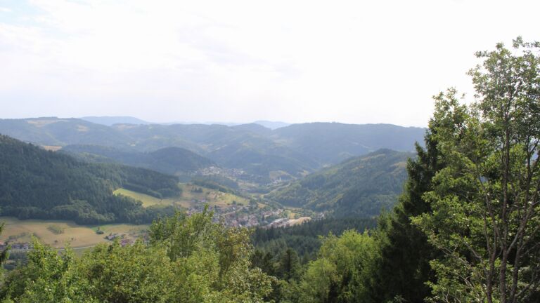 Dieses Bild zeigt eine Webcam-Aufnahme vom Achertal, aufgenommen am Montag, den 10.08.2026 um 17:00 Uhr. Die Temperatur betrug 31.8°C.