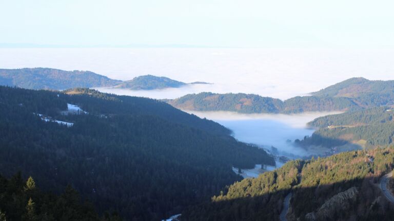 Dieses Bild zeigt eine Webcam-Aufnahme vom Achertal, aufgenommen am Mittwoch, den 21.01.2026 um 09:40 Uhr. Die Temperatur betrug 7.5°C.