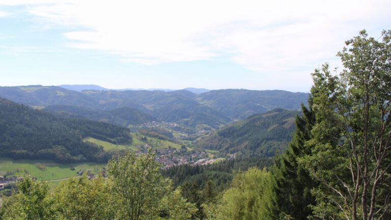 Dieses Bild zeigt eine Webcam-Aufnahme vom Achertal, aufgenommen am Samstag, den 19.09.2026 um 13:50 Uhr. Die Temperatur betrug 21°C.